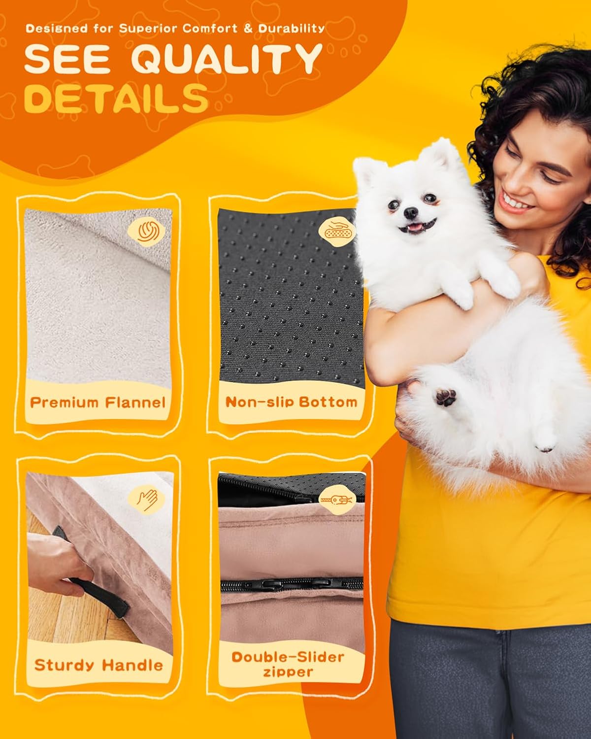 Thumbnail 5 de Renvix XXL Orthopedic Dog Bed (137x91x19cm) – waterproof sofa-style pet bed with removable washable cover