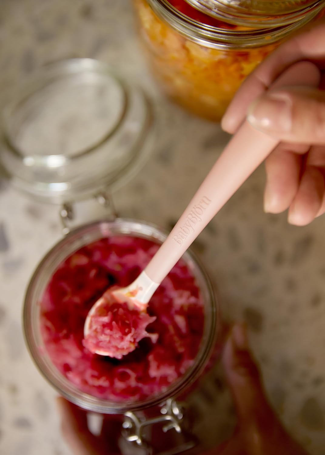 Detalle de BabyBjörn Cucchiaio per la Pappa, 2 pezzi – Rosa chiaro