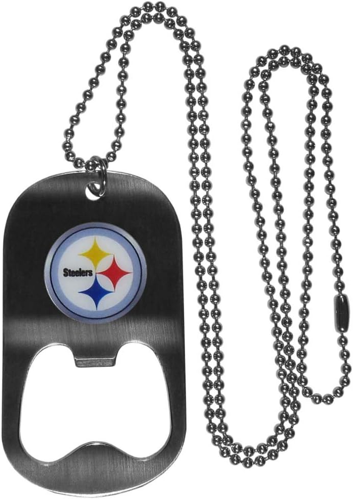 Detalle de Siskiyou NFL Bottle Opener Tag Necklace (Detroit Lions) — unisex