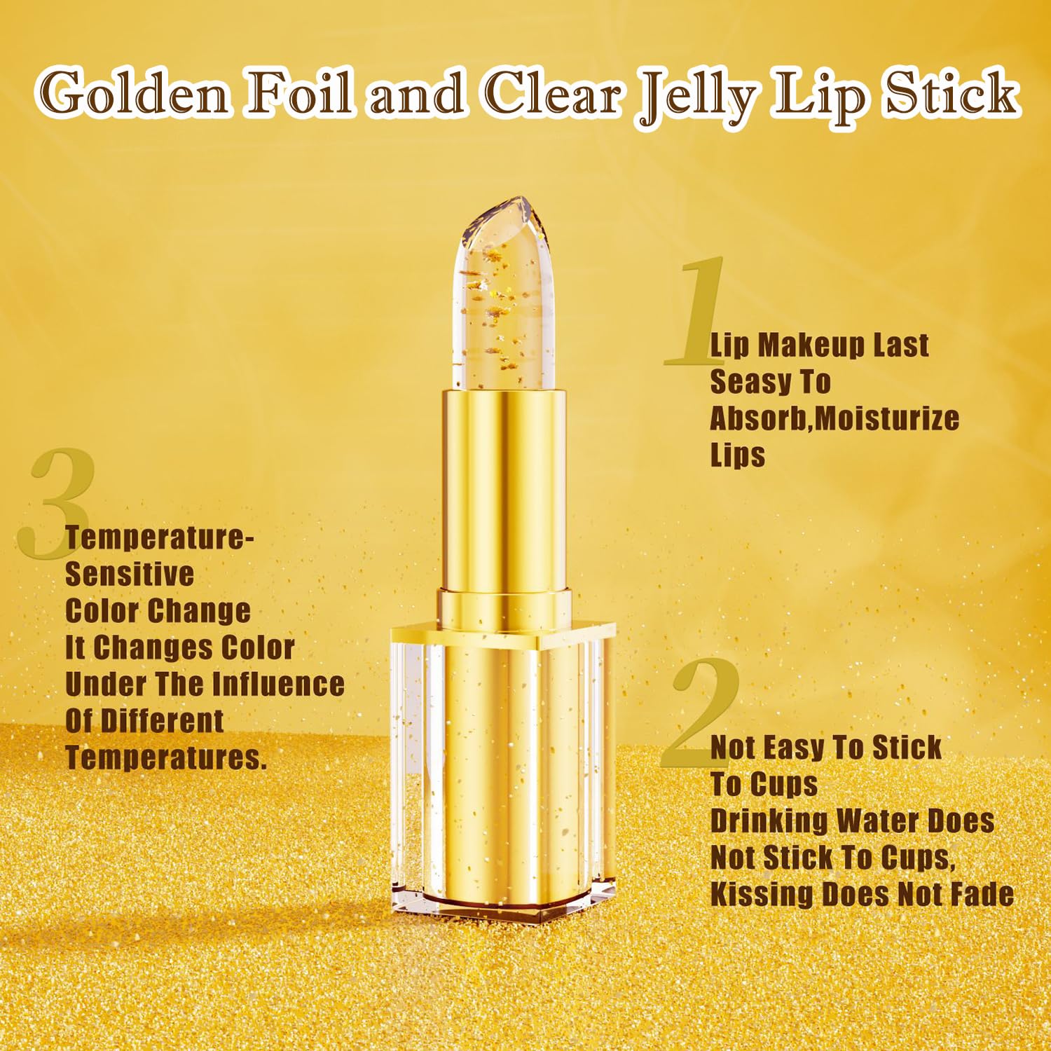 Detalle de Color Changing Lipstick: PH-Sensitive, Clear-to-Color Lip Color That Hydrates
