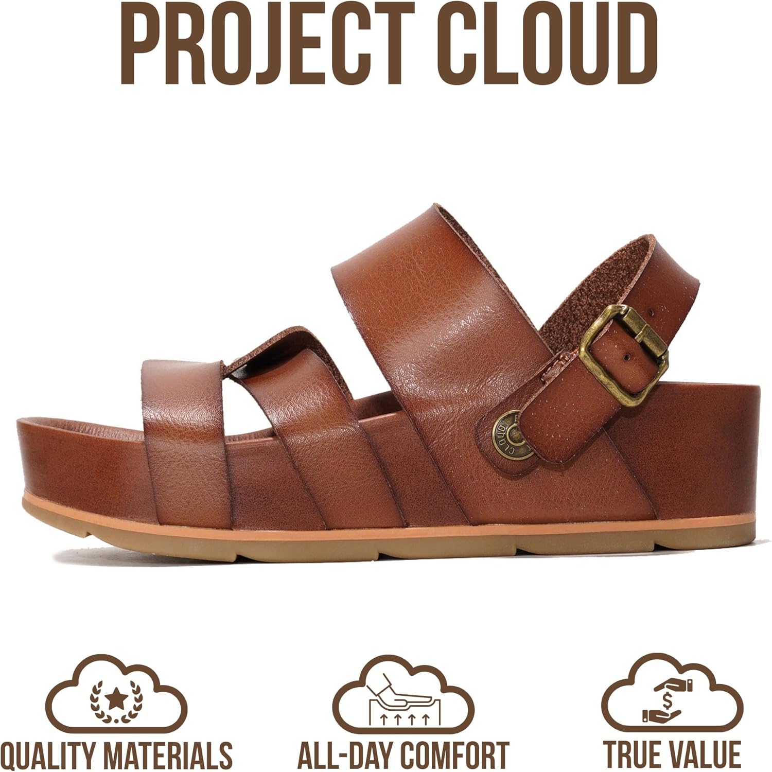 Thumbnail 3 de Proud Project Cloud Platform Sandals — Strappy Wedges 👡