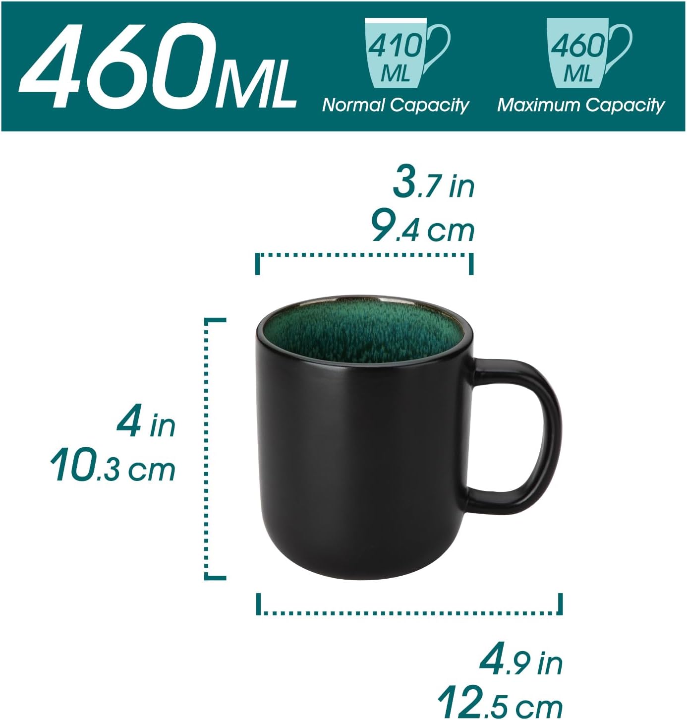 Detalle 2 de vancasso Set de 6 Tazas de Gres 480ml