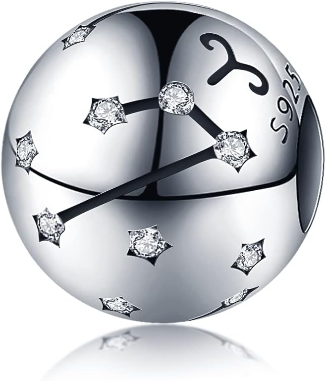 Thumbnail 6 de CQWVB Damen Charm Anhänger Sternzeichen aus 925 Sterling Silber (12 Sternbilder) – passend für europäische Armbänder & Ketten