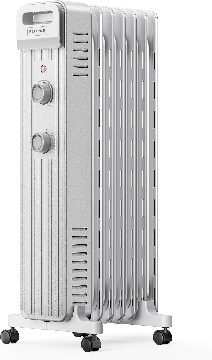 Detalle de PELONIS PSHO15M2AUW Oil-Filled Radiator Heater, 1,500W, 3 Heat Settings