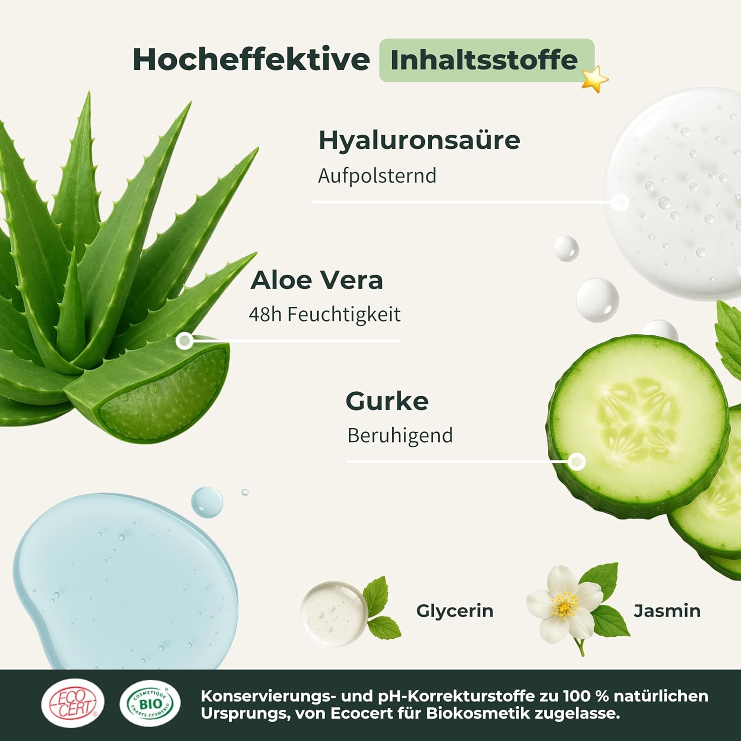Thumbnail 3 de BIONOBLE Hyaluron Serum hochdosiert BIO-zertifiziert – 100 ml