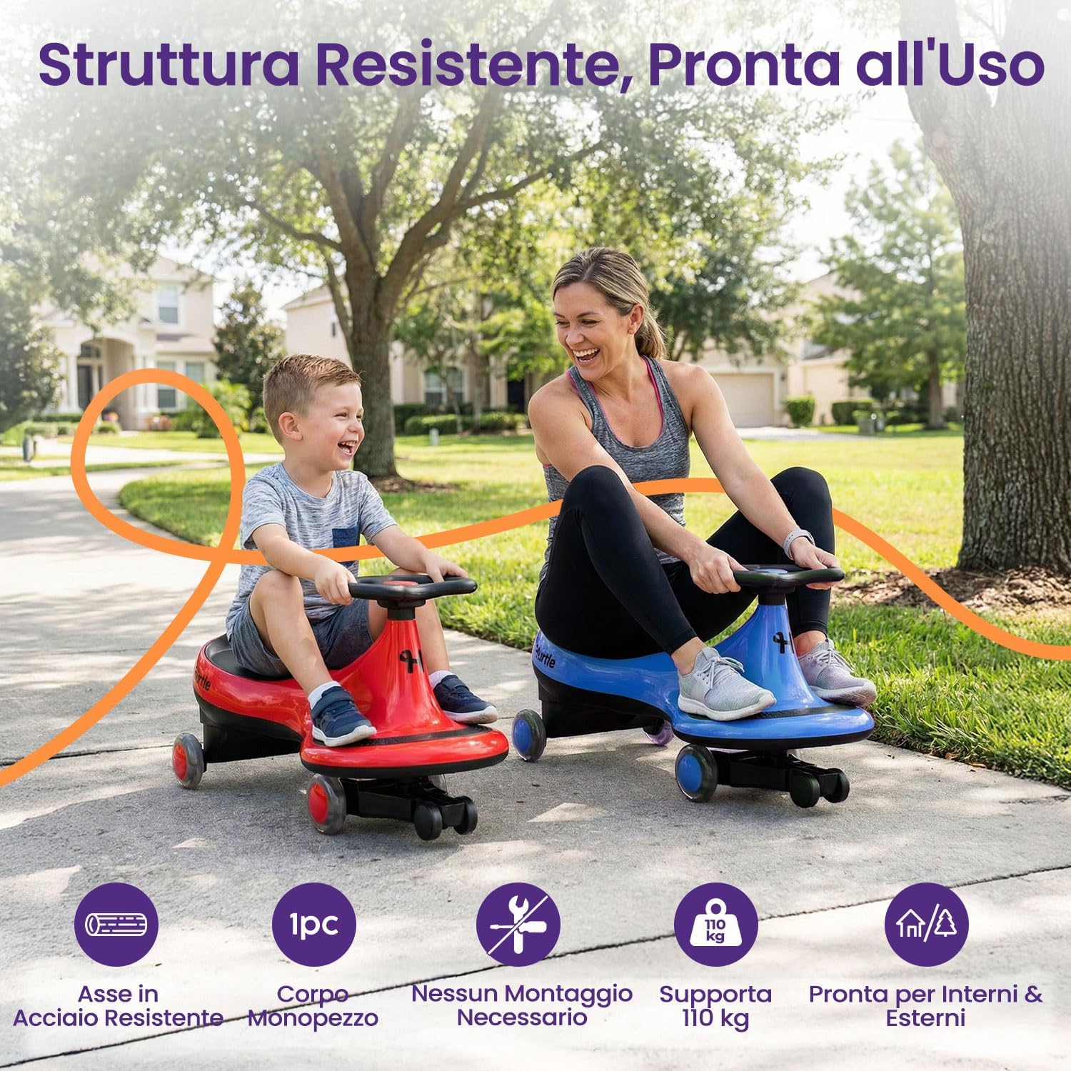 Thumbnail 5 de Hurtle macchina cavalcabile oscillante per bambini, senza pedali e senza batterie (rosso)