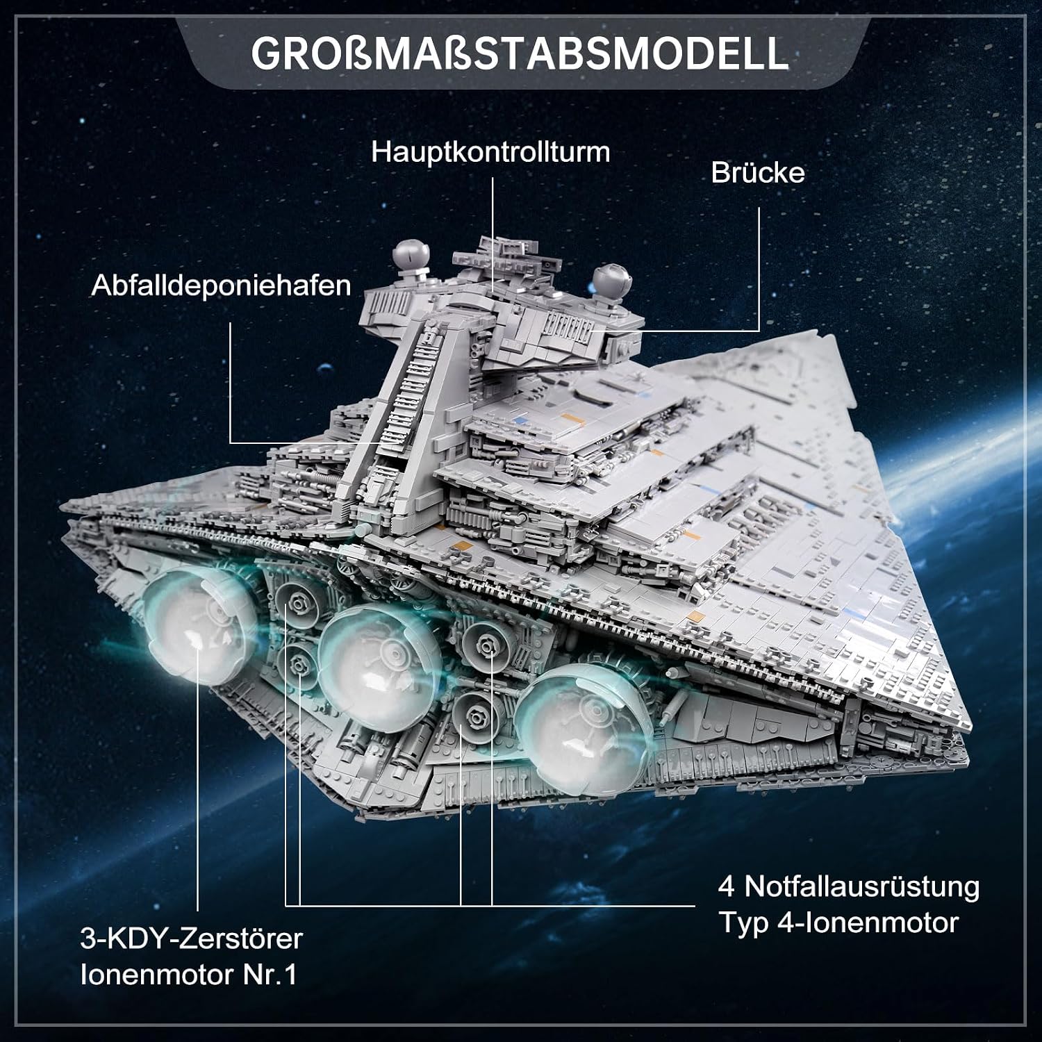 Thumbnail 4 de SHHFWU 13135 Imperial Sternenzerstörer 11885 Teile