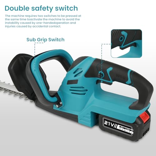 Detalle de Tagliasiepi a Batteria Purova 21V con Lama da 52 cm e 2 Batterie da 3000 mAh