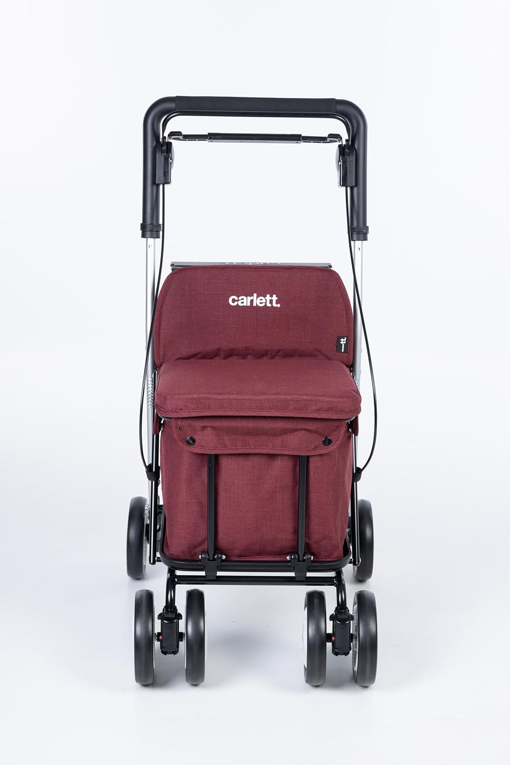 Detalle de Carlett Comfort Move – wózek zakupowy, siedzisko, torba 29 l, udźwig 15 kg