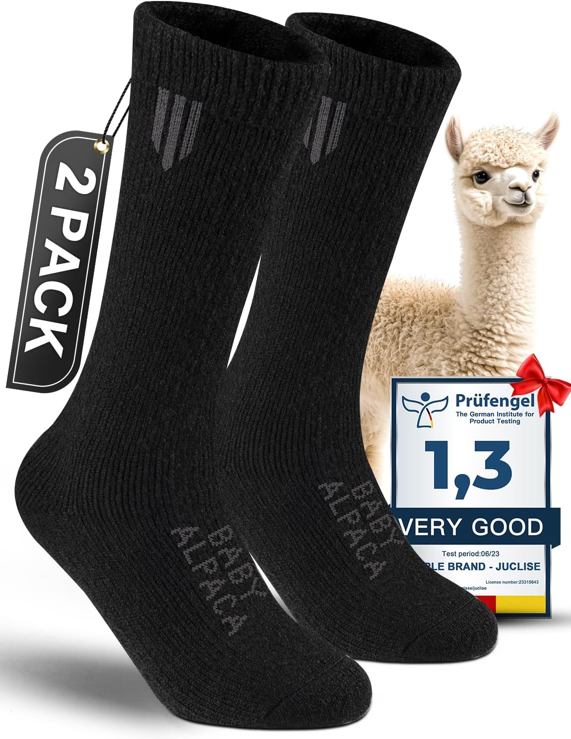 Detalle de Juclise Baby Alpaca Boot Socks, Heavyweight Thermal Cushioning