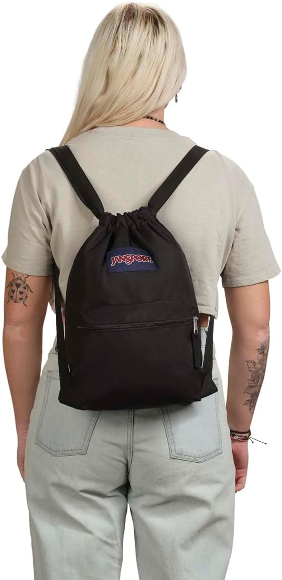 Detalle de JanSport DRAWSACK Kleiner Rucksack, Schwarz