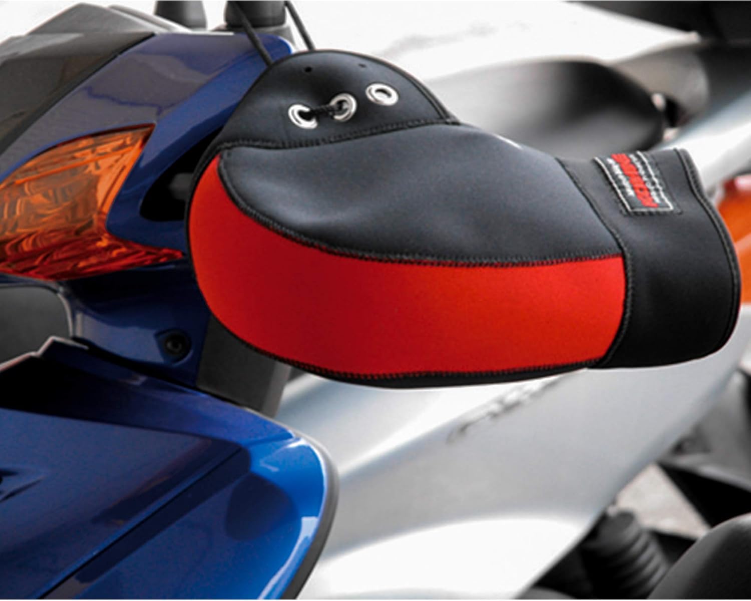Detalle de KOMINE AK-021 バイク用ネオプレーンハンドルカバー ブラック フリーサイズ
