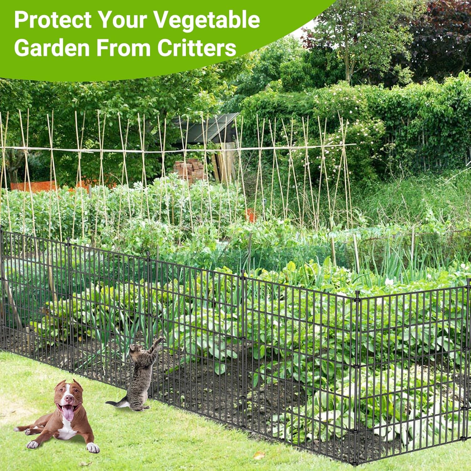 Thumbnail 4 de 15 Panels No Dig Garden Fence 32in
