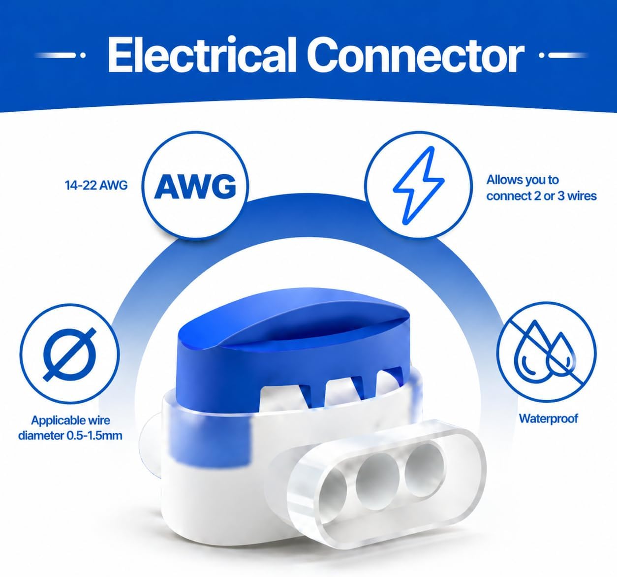 Thumbnail 5 de VABNEER Gel-Filled 3-Wire Cable Connectors (30) for Outdoor Wiring