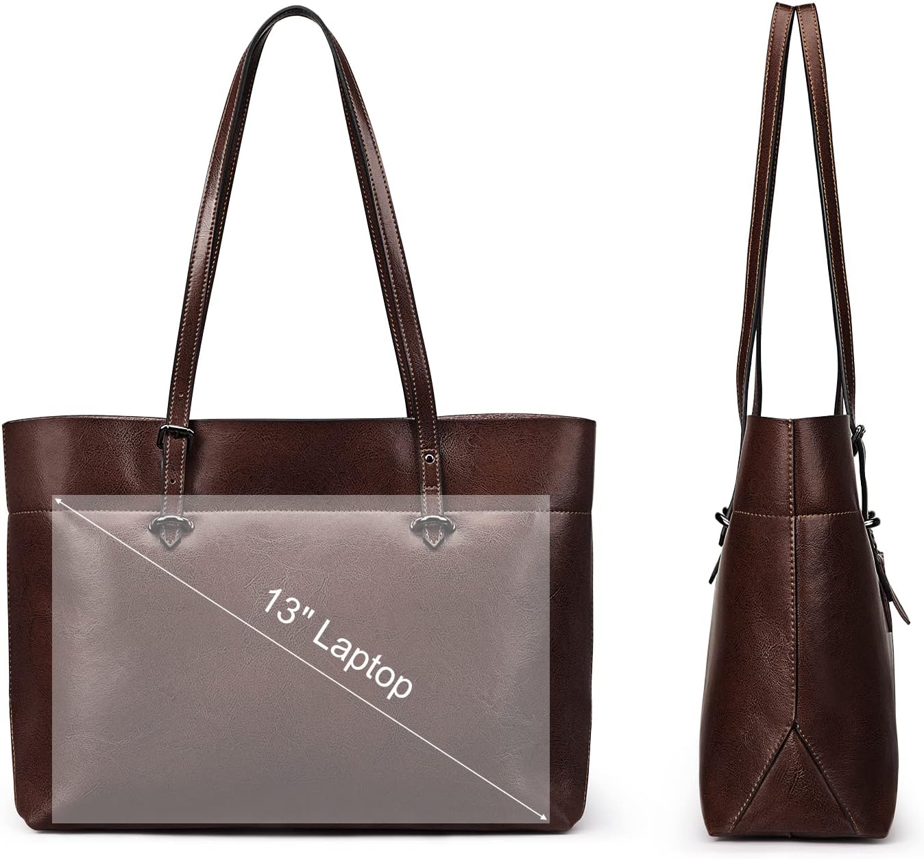 Thumbnail 3 de S-ZONE Sac à Main Femme Grand Fourre Tout cuir