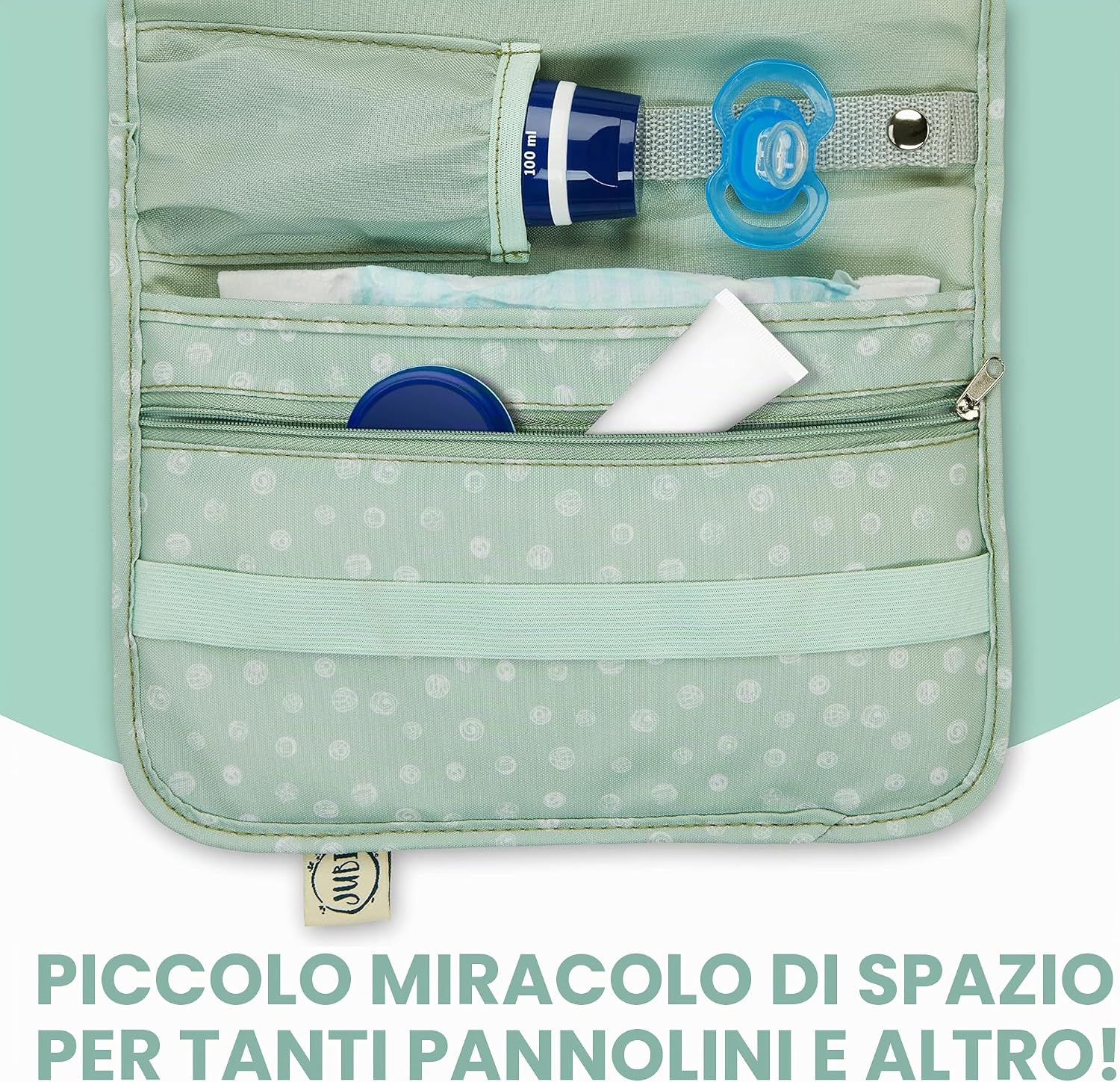 Thumbnail 3 de Jubi Borsa Cambio Neonato con Fasciatoio Portatile – Compatta, Grande Capacità e Organizer per Viaggio e Passeggino
