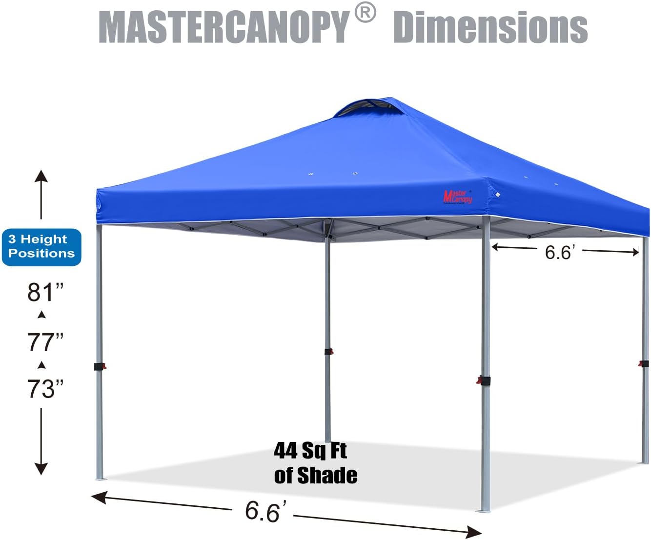 Thumbnail 1 de MasterCanopy 2 x 2 m Pop-up-Pavillon Faltpavillon Weiß