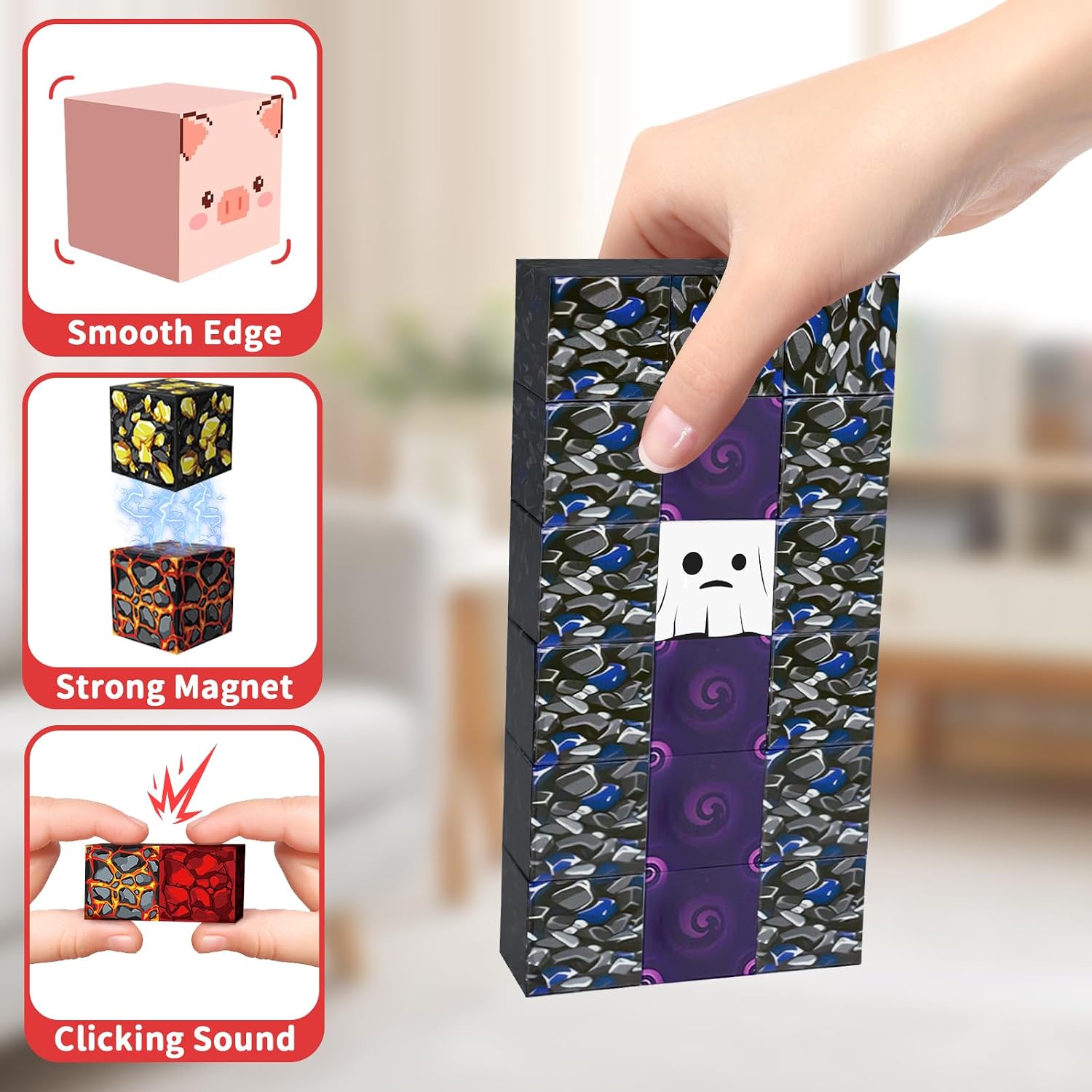 Thumbnail 5 de Intoypad 300PCS Magnetic Blocks for Kids (0.8in Magnet Cubes) — STEM Building Toys for Ages 3+