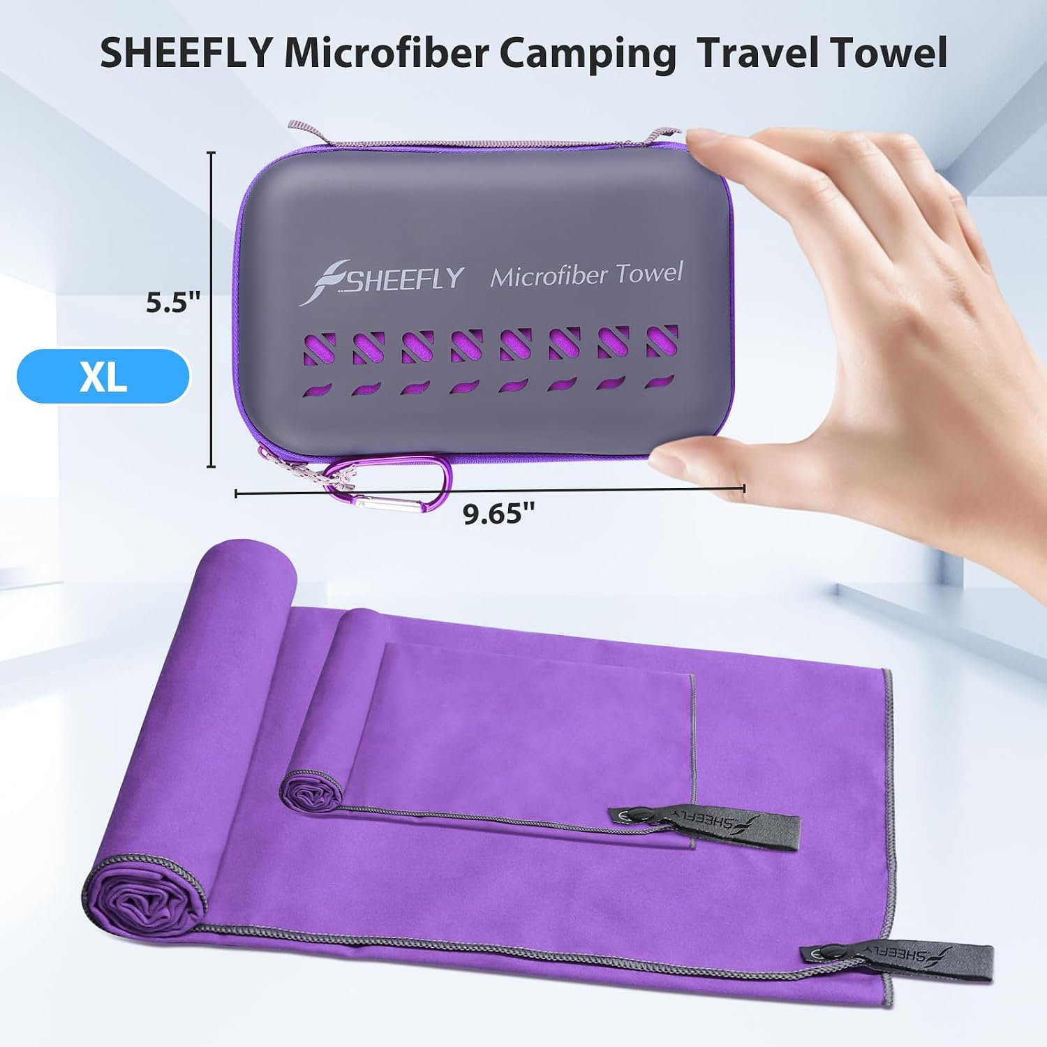 Detalle de SHEEFLY Microfibre Quick Dry Towel XL 182cm