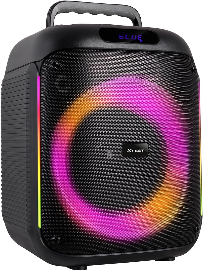Detalle 1 de Trevi XF 215 KB: speaker portatile wireless 60W con karaoke, LED disco e batteria integrata
