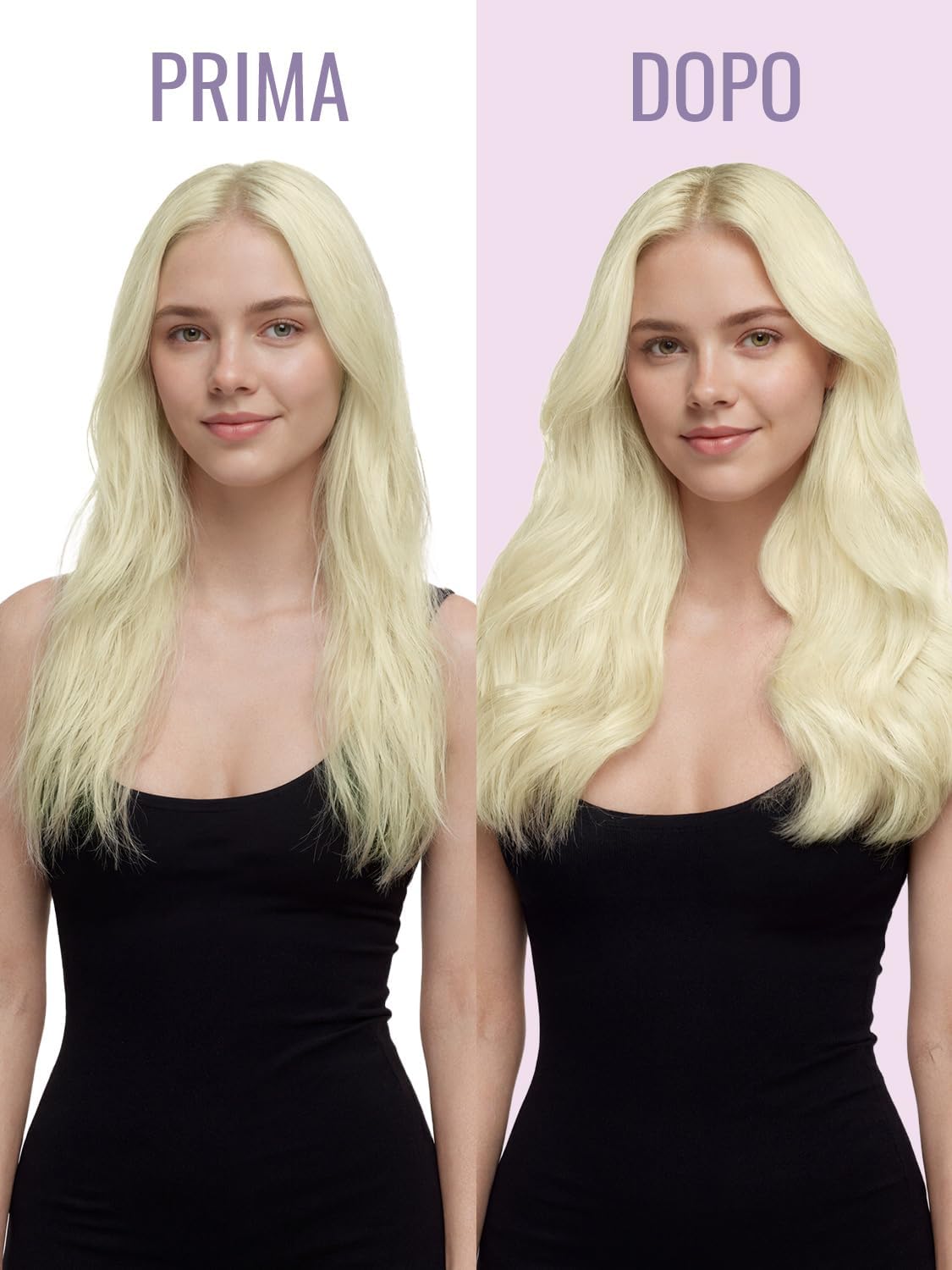 Thumbnail 5 de Fshine Extension Clip Capelli Veri 35.5 cm | 7 pezzi, 120 g, Bionda Bianca – Estensione Naturale con Clip
