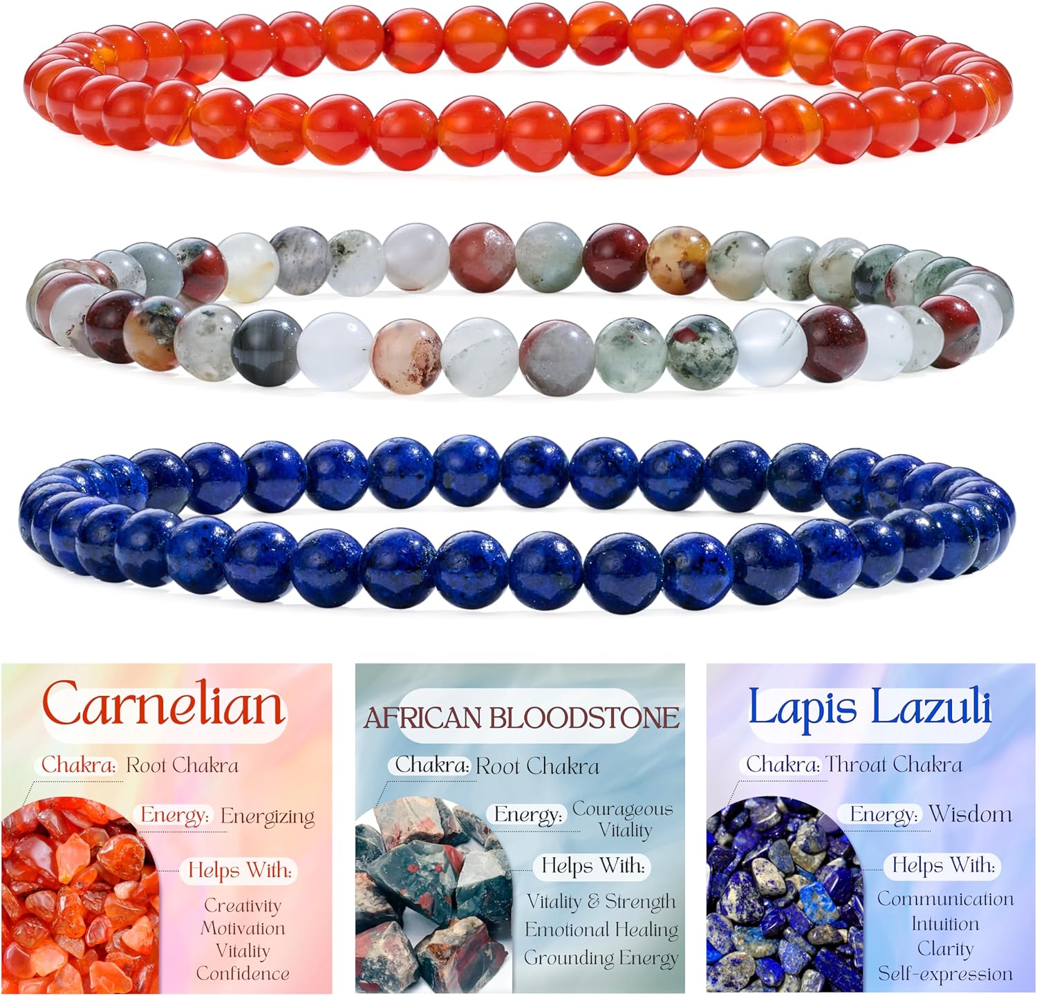 Detalle de Bivei 3pcs beaded bracelet for women đź’Ť