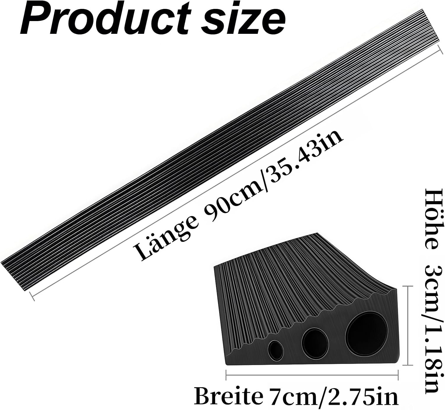 Detalle 2 de CUTIS Türschwellenrampe 90 x 6 x 3 cm