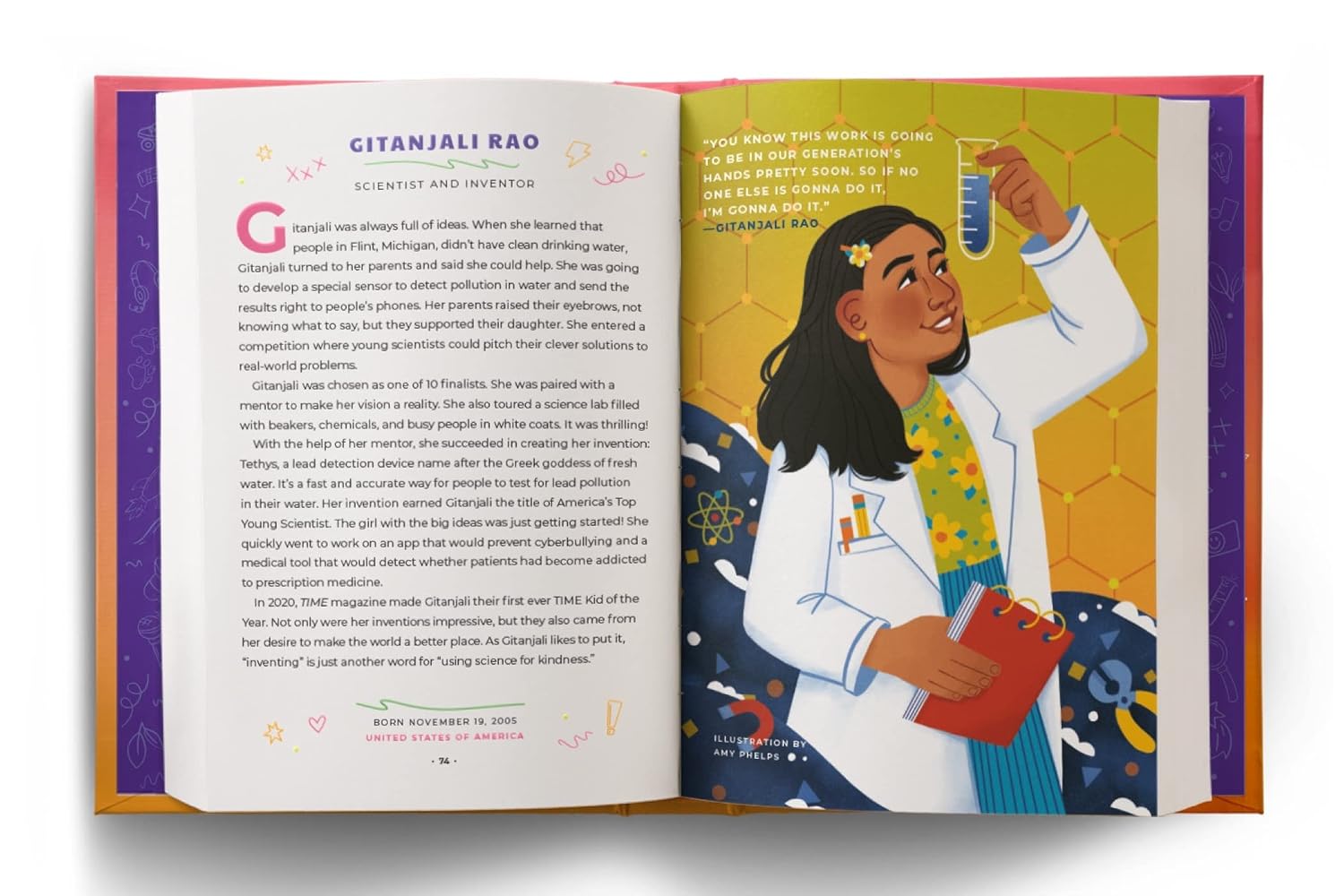 Detalle 1 de Good Night Stories for Rebel Girls: 100 Inspiring Young Changemakers