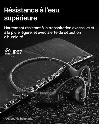 Thumbnail 4 de SHOKZ OpenRun: casque à conduction osseuse noir, autonomie 8 h