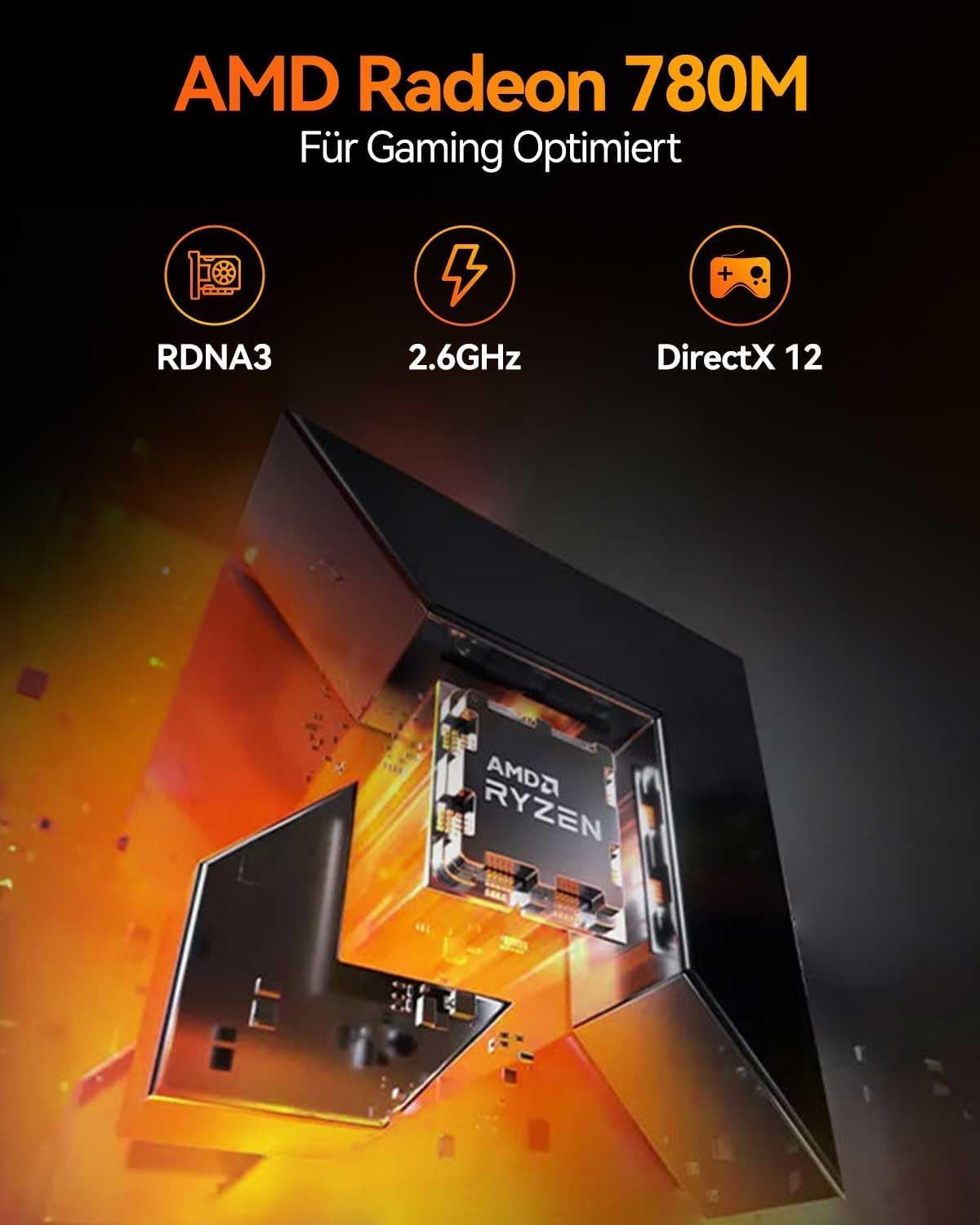 Thumbnail 5 de GEEKOM A8 Office Mini-PC mit Ryzen 7 8745HS