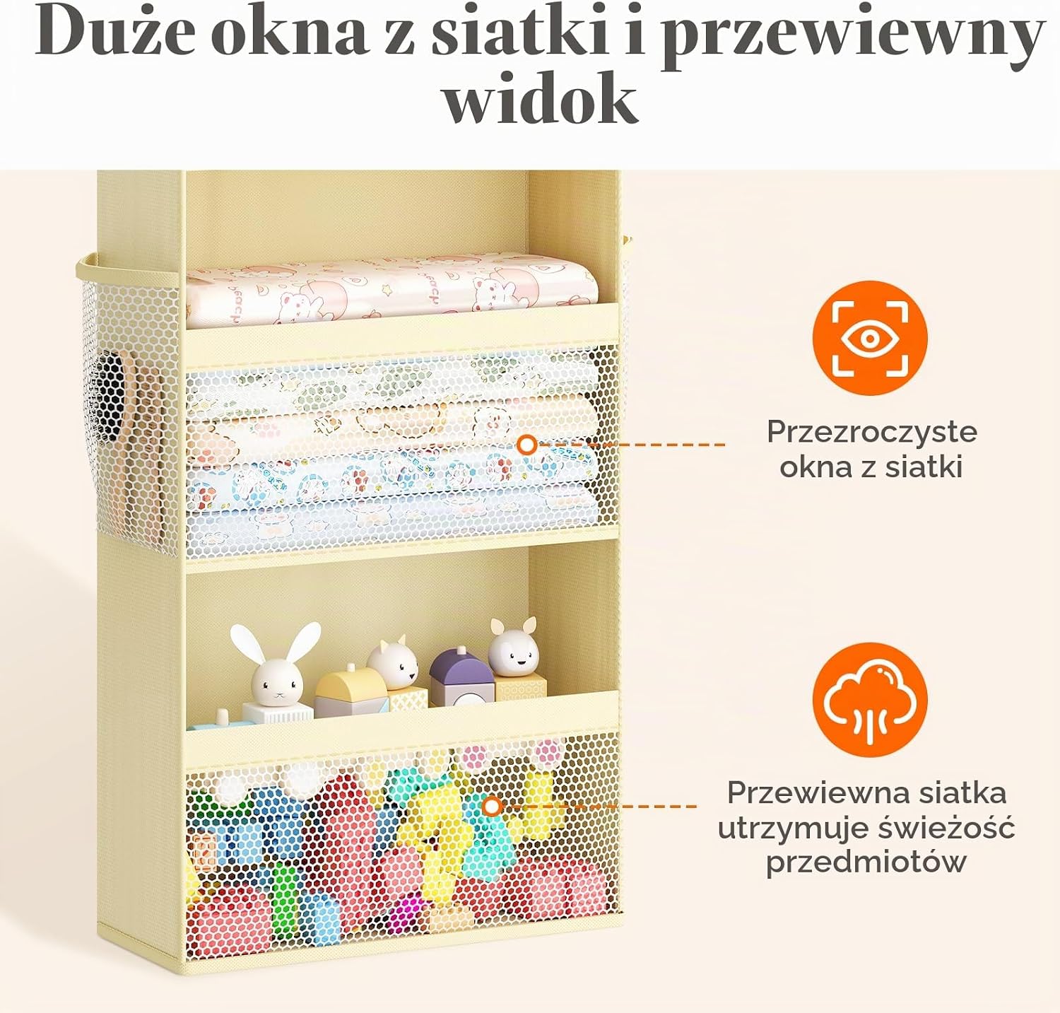 Detalle 2 de Lifewit 25122 wiszący organizer na drzwi, 5 poziomów i 4 kieszenie