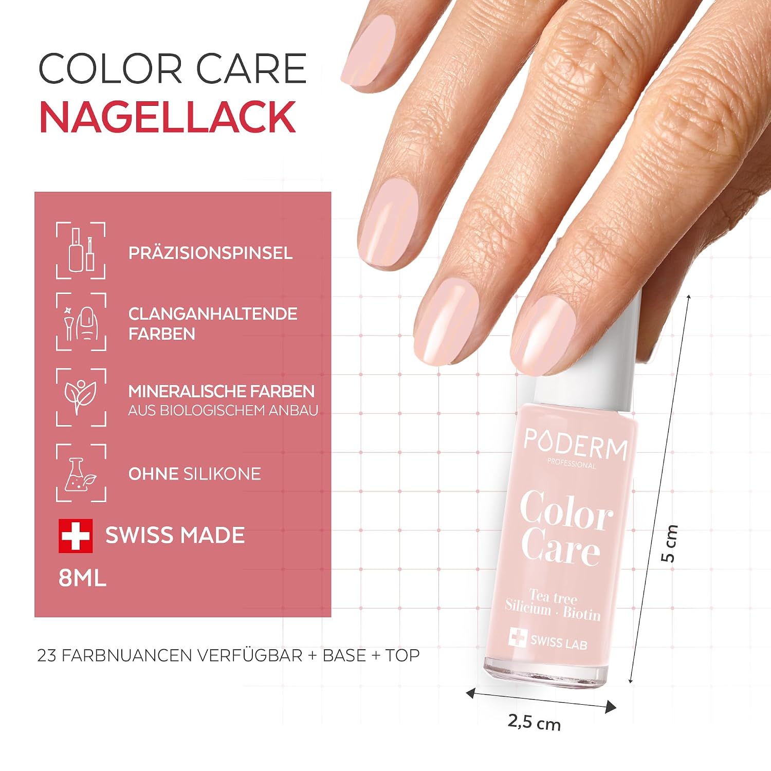 Thumbnail 4 de PODERM TEEBAUM-NAGELLACK COLOR CARE Rosa