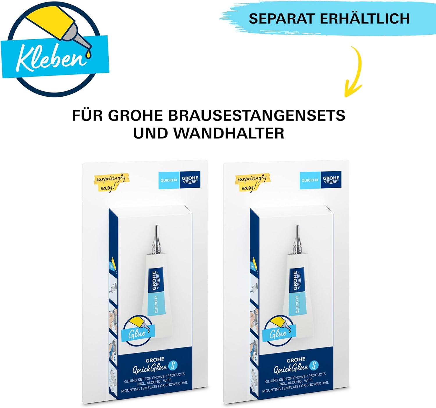 Detalle de GROHE Precision Flow Duschset mit Thermostat – wassersparend, 8 l/min, Chrom (34800001)