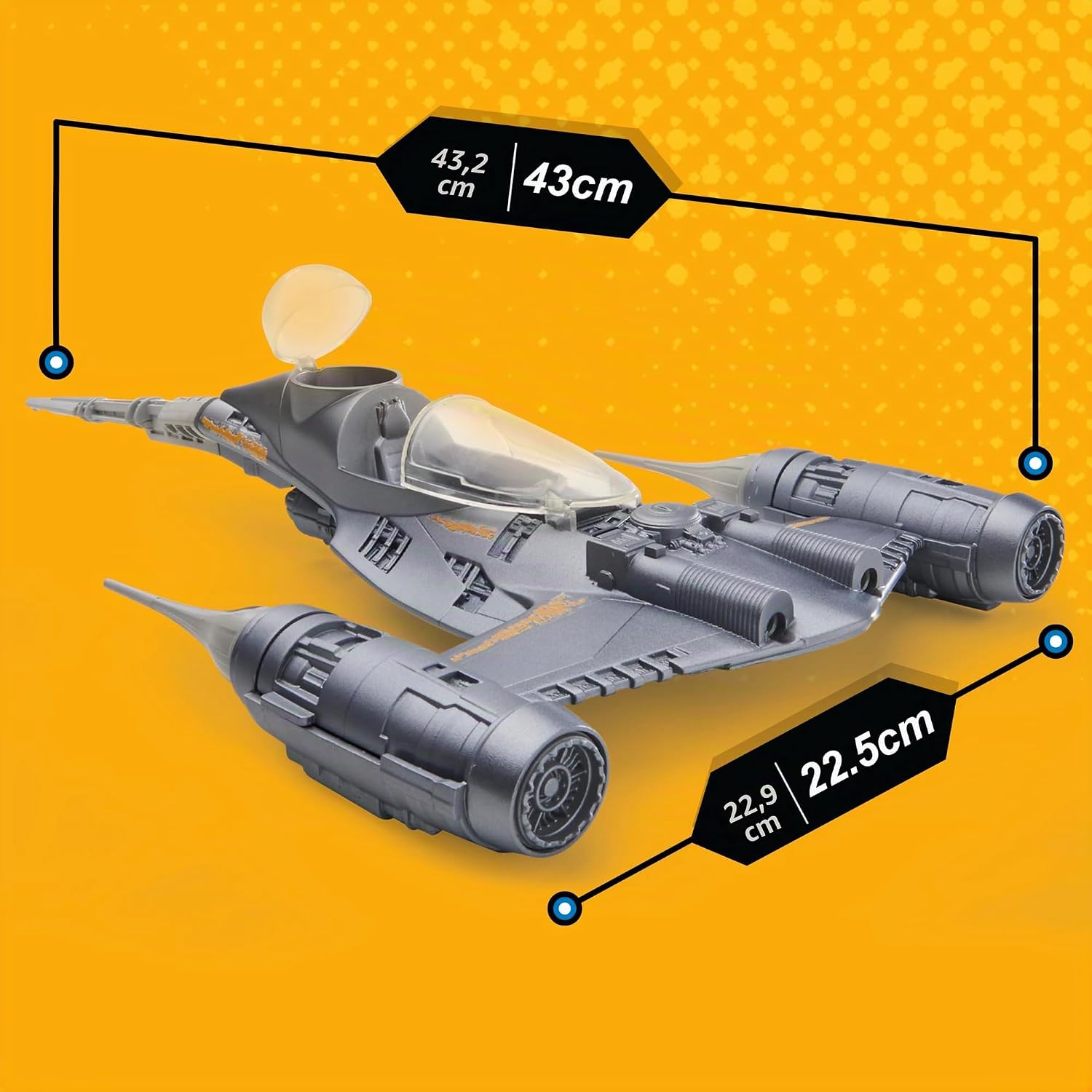 Thumbnail 5 de Hasbro Star Wars Epic Hero Series: Caccia stellare N-1 del Mandaloriano – set con Mandaloriano e Grogu