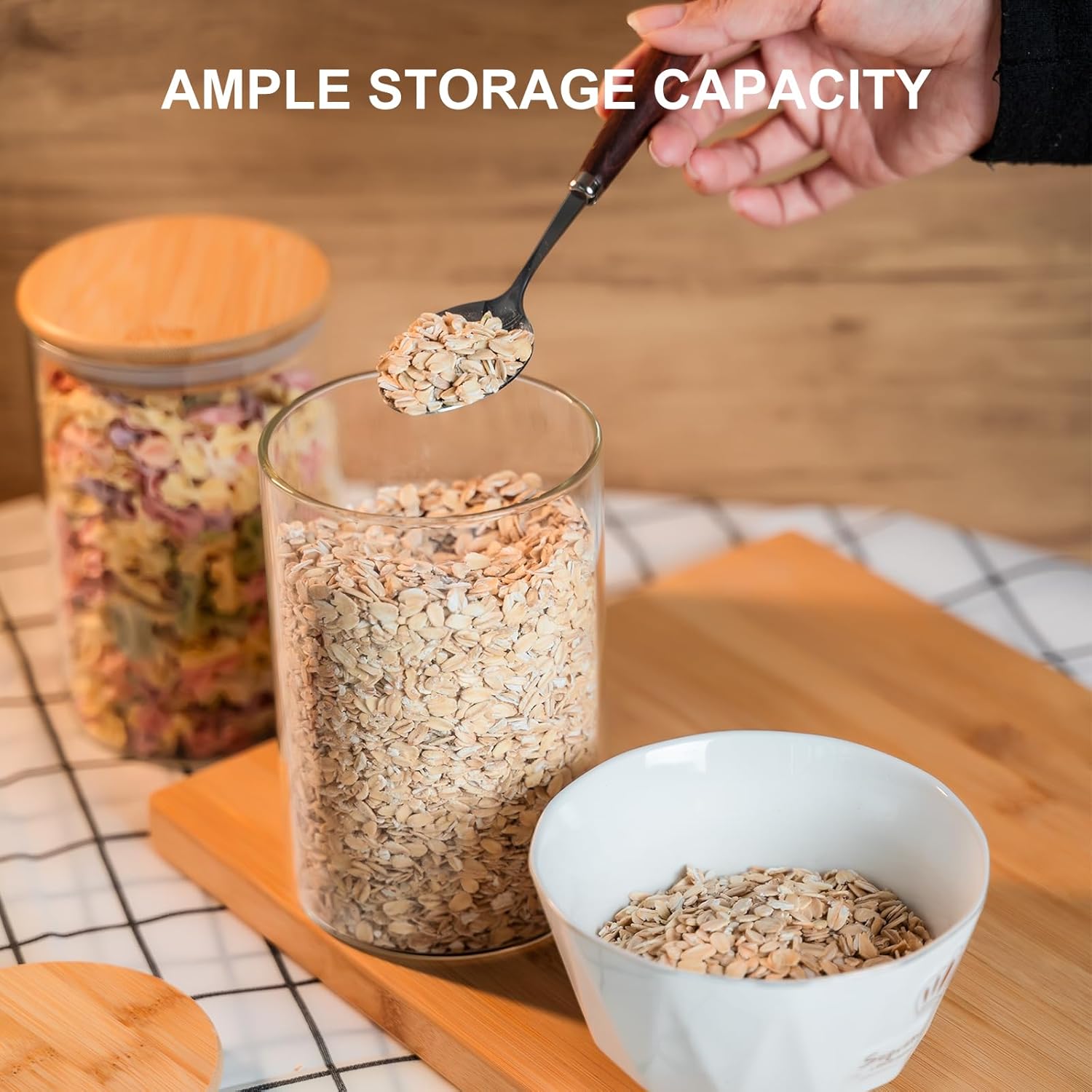 Thumbnail 2 de Liuruiyu Glass Food Storage Jars 6-Pack, 37oz each