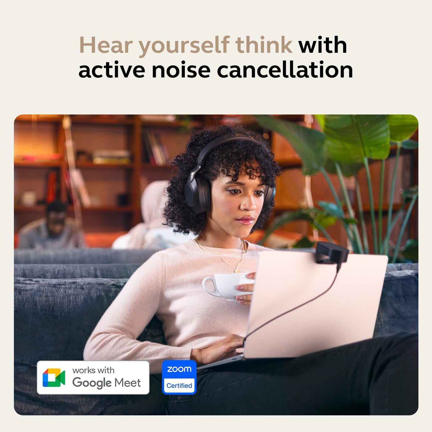 Thumbnail 2 de Jabra Evolve2 85 Wireless PC Headset (Black) with Noise Cancelling, USB-C Bluetooth Adapter