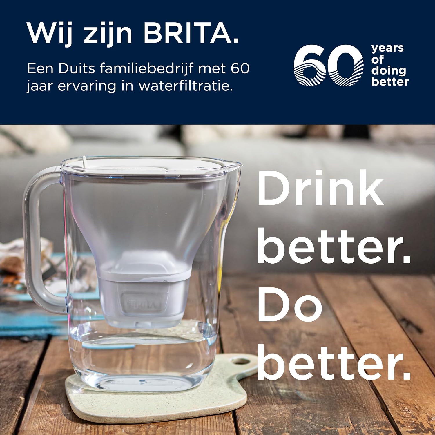 Detalle 2 de BRITA Style Essential 1058212 Water Filter Jug, 2.4L, LED, White