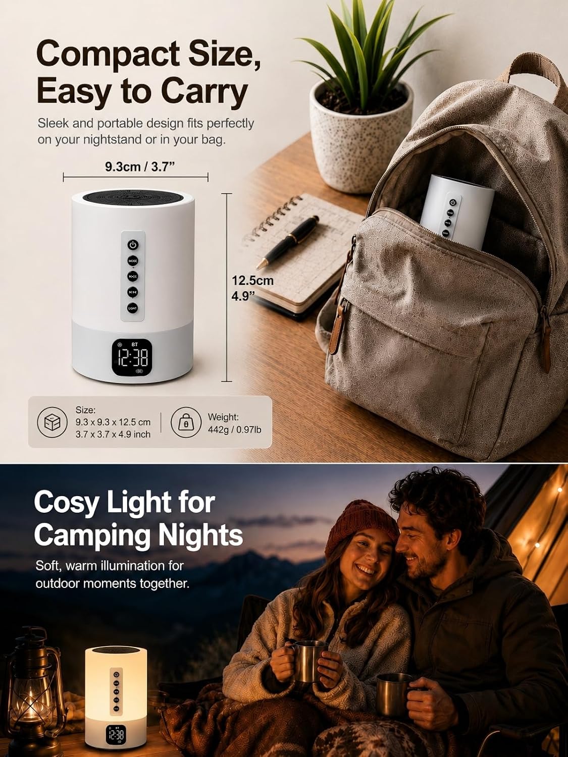 Thumbnail 6 de Night Light Bluetooth Speaker Bedside Lamp