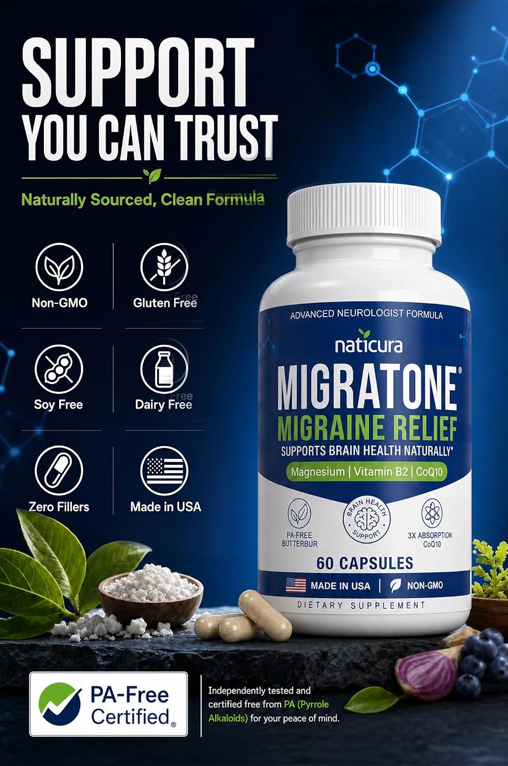 Thumbnail 6 de Naticura Migraine Support Supplement, 60 Capsules