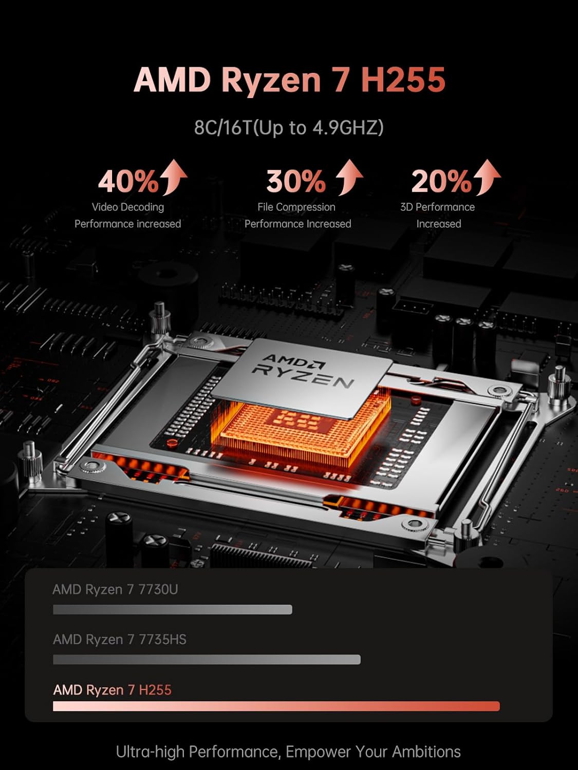 Thumbnail 1 de KAIGERR 2026 Gaming Laptop (16.0-inch) with AMD Ryzen 7 H255, 16GB DDR5, 512GB NVMe, Windows 11