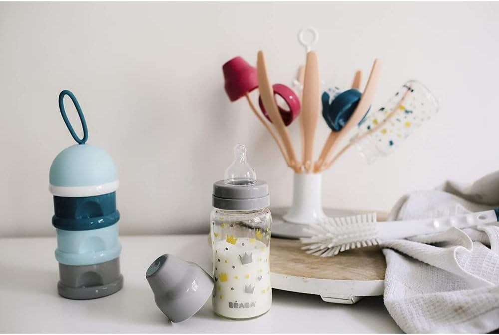 Thumbnail 4 de Béaba Arbre Flower — égoutte-biberons pliable, compact, pour 8 biberons et accessoires (rose)