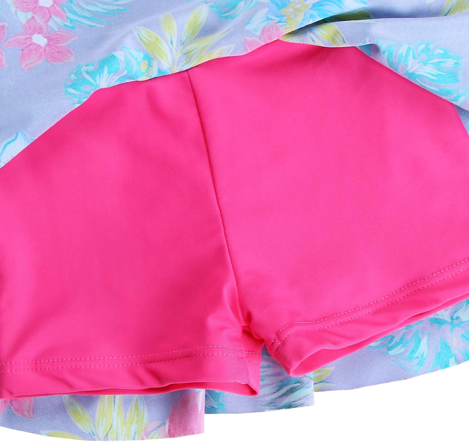 Detalle de ZNYUNE Girls' One-Piece Skirted Swimsuit – Quick-Dry, Soft, Easy to Dress