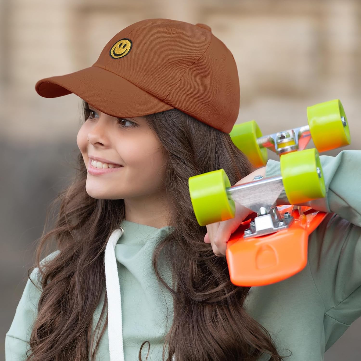 Detalle 2 de SONMONY Smile Face Toddler Baseball Cap: Cute, Adjustable Sun Protection for 3–12 Years