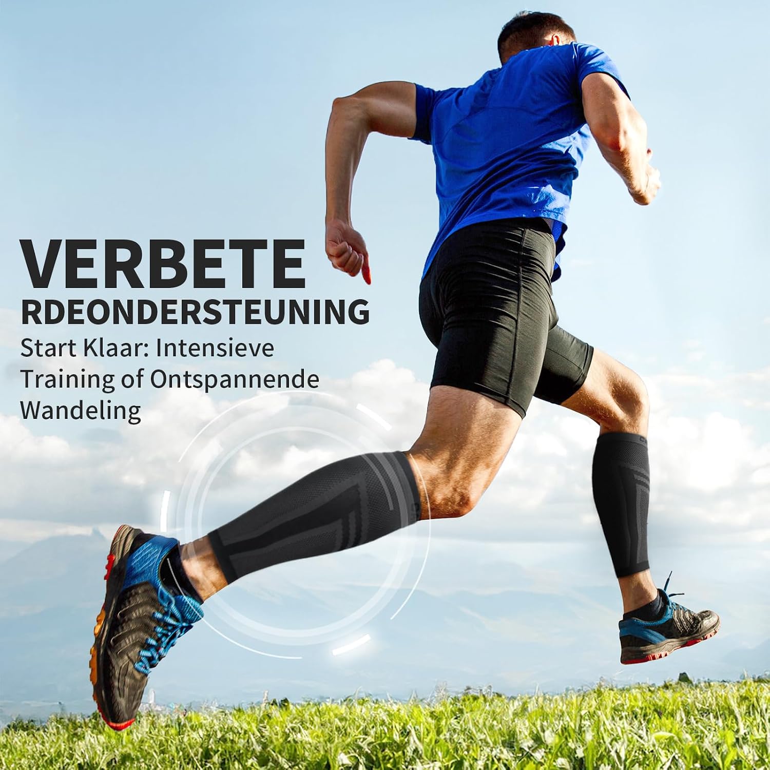 Detalle de CAMBIVO CFS10 compressiekousen zonder voet voor sport en dagelijks gebruik
