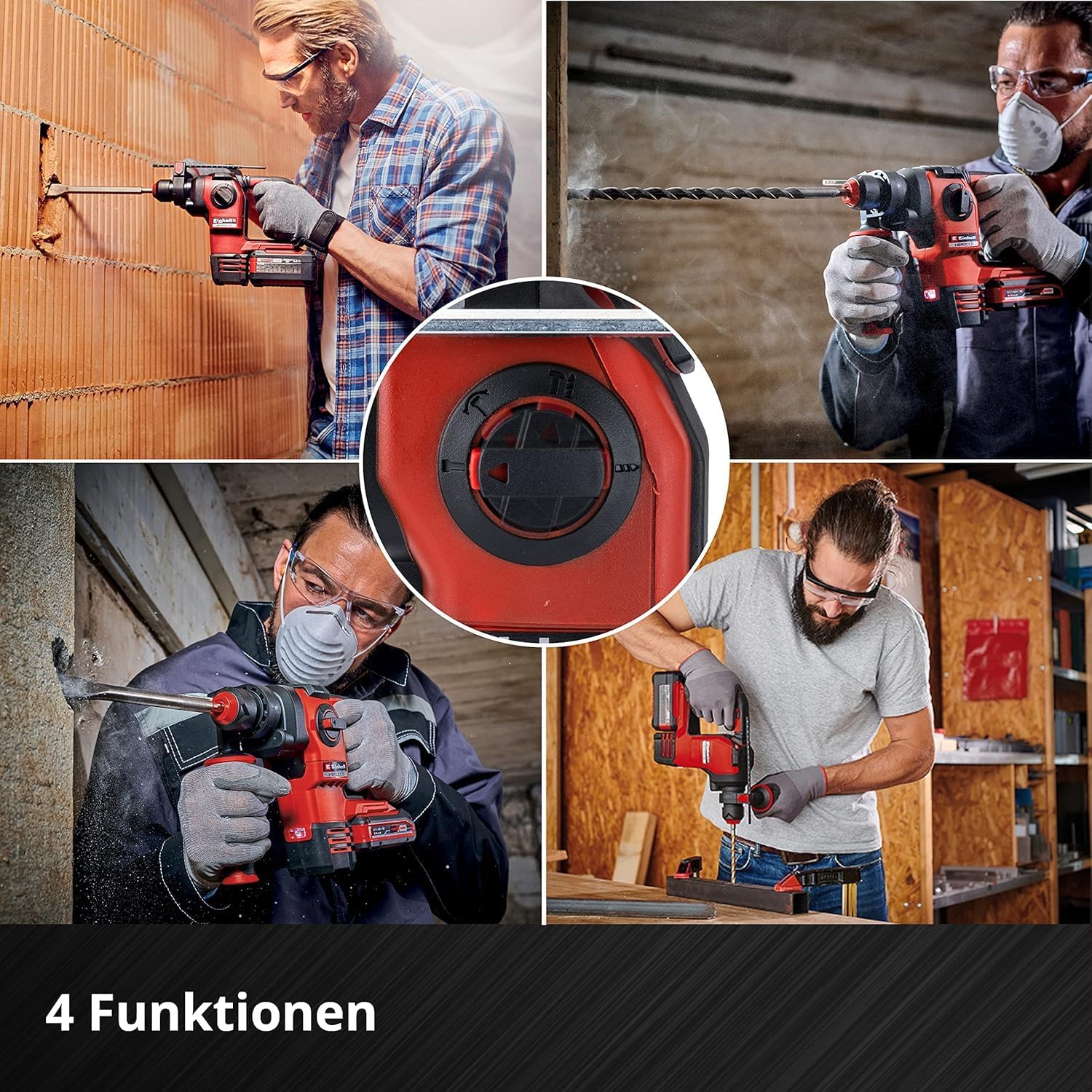 Thumbnail 5 de Einhell Professional HEROCCO 18/20 Power X-Change Akku-Bohrhammer (18 V, Brushless, SDS-plus, 2,2 J) – im Koffer
