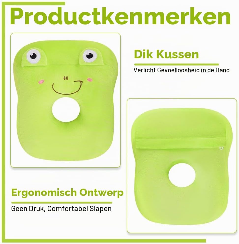 Detalle 2 de AOOSA 5226968 piercingkussen met ademende opening en parelkatoenvulling