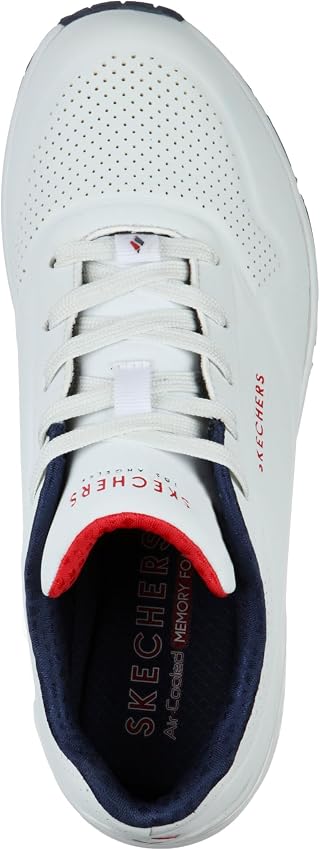 Thumbnail 2 de Skechers Uno Zapatillas Mujer, White Durabuck Navy Red