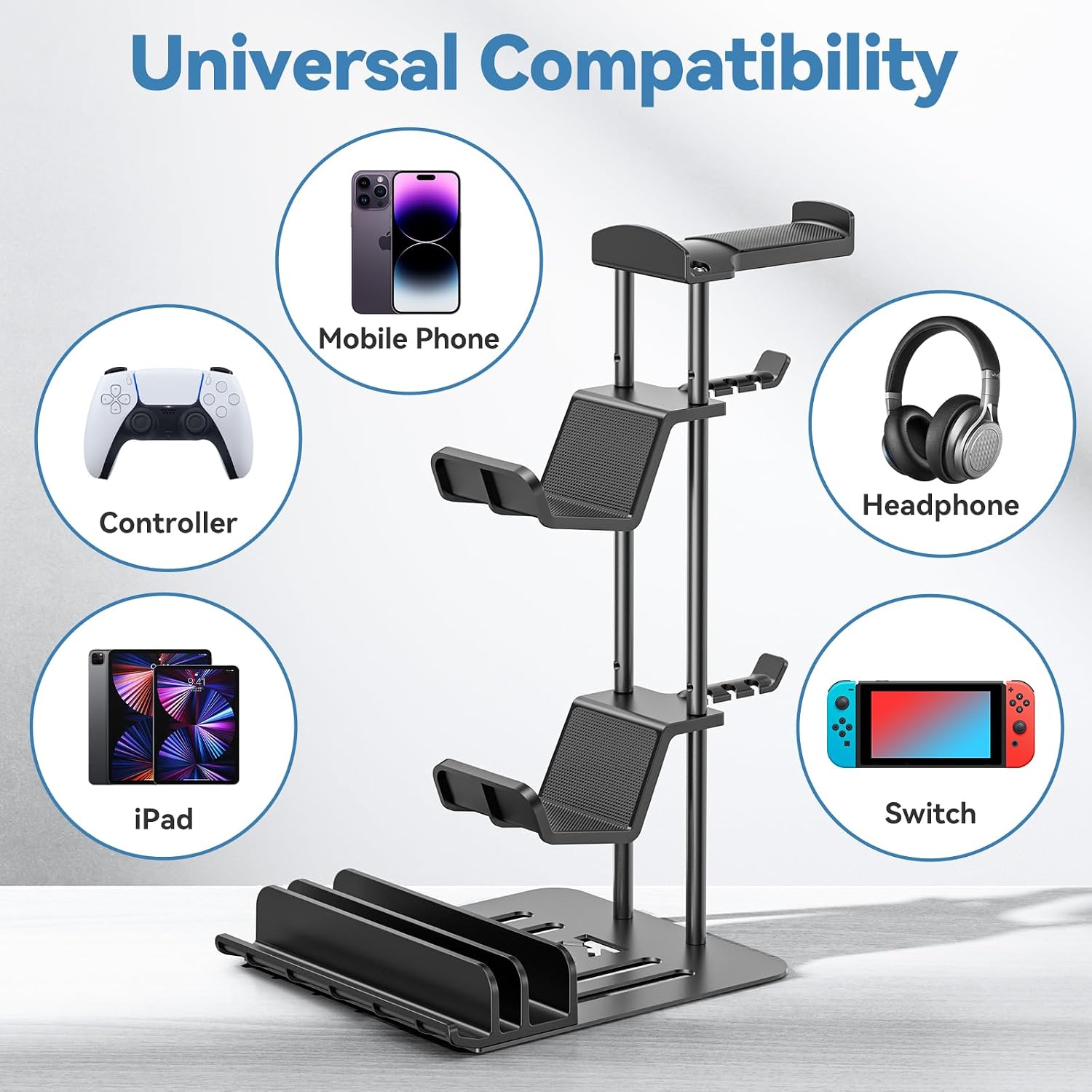 Detalle de KDD Headphone Stand, Game Controller Holder & Headset Stand for Desk