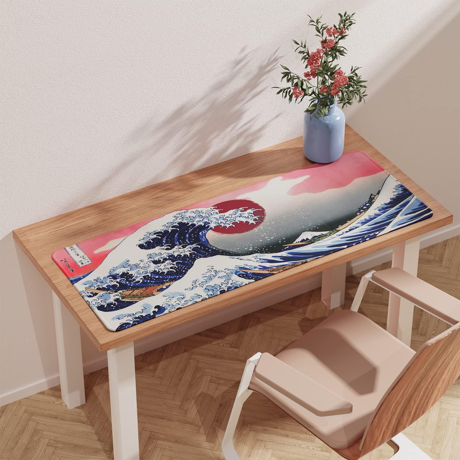 Detalle de EFISH Japan Art Kanagawa Surfing Mouse Pad (31.5 × 11.8 inches) XL