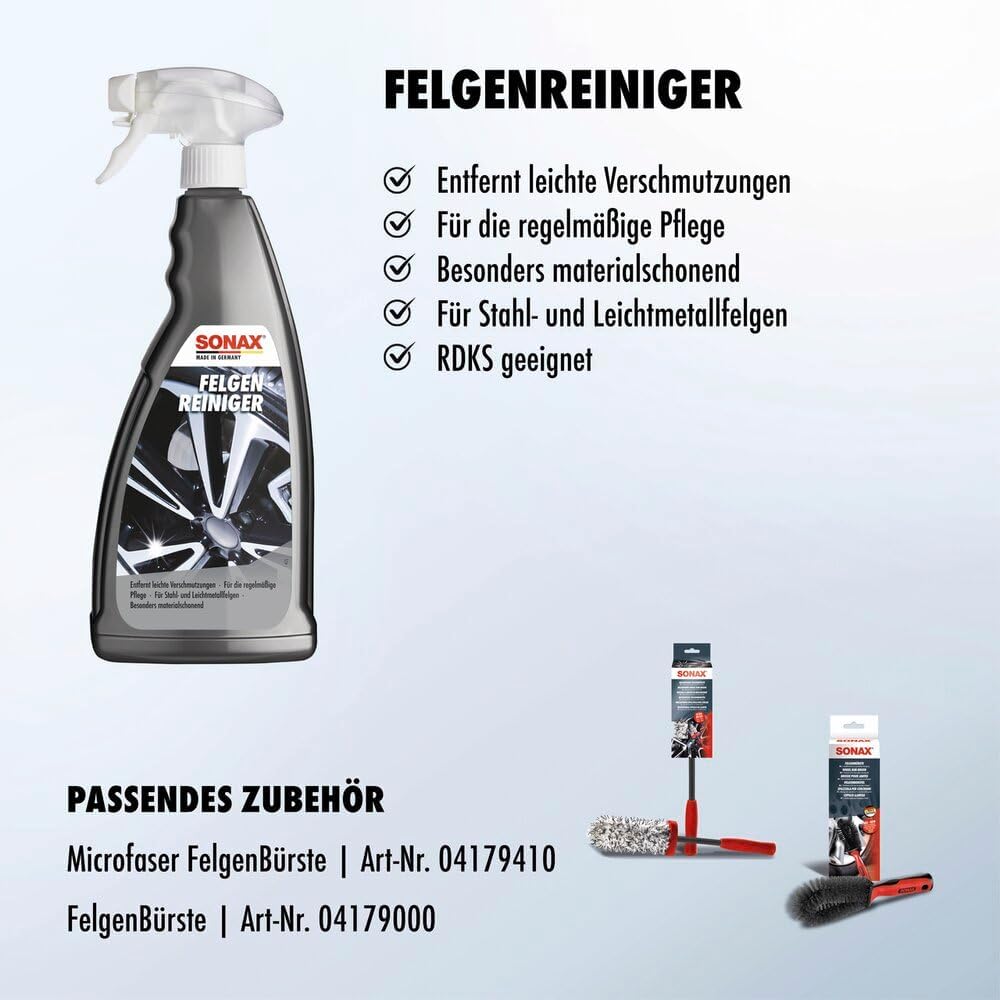 Thumbnail 2 de SONAX FelgenReiniger (1 Liter) säurefrei – schonende Bremsstaub- und Straßenschmutz-Entfernung für Stahl- und Leichtmetallfelgen